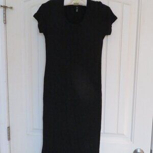 Long Black Stretchy Dress M (K544)
